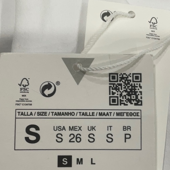 🆕 ZARA White body tank size S - Picture 6 of 6